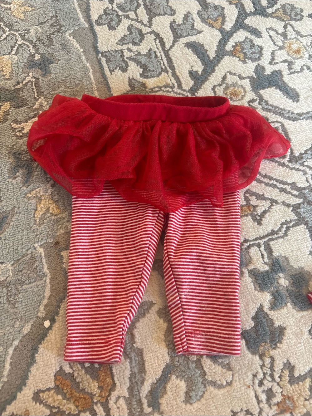 Carter's Red Tulle Skirted Striped Leggings